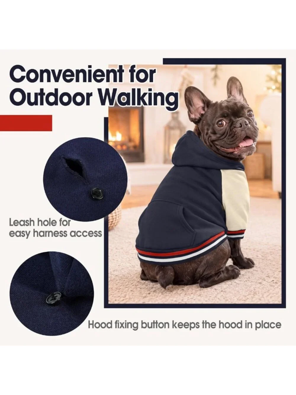 Cozy Fleece Dog Hoodie Sweater - Warm Apparel for Small to XL Dogs